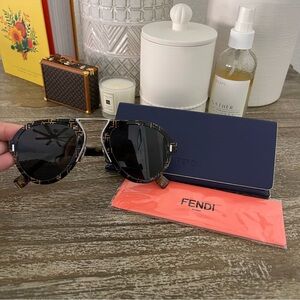 EUC Fendi Zucca Aviator Sunglasses